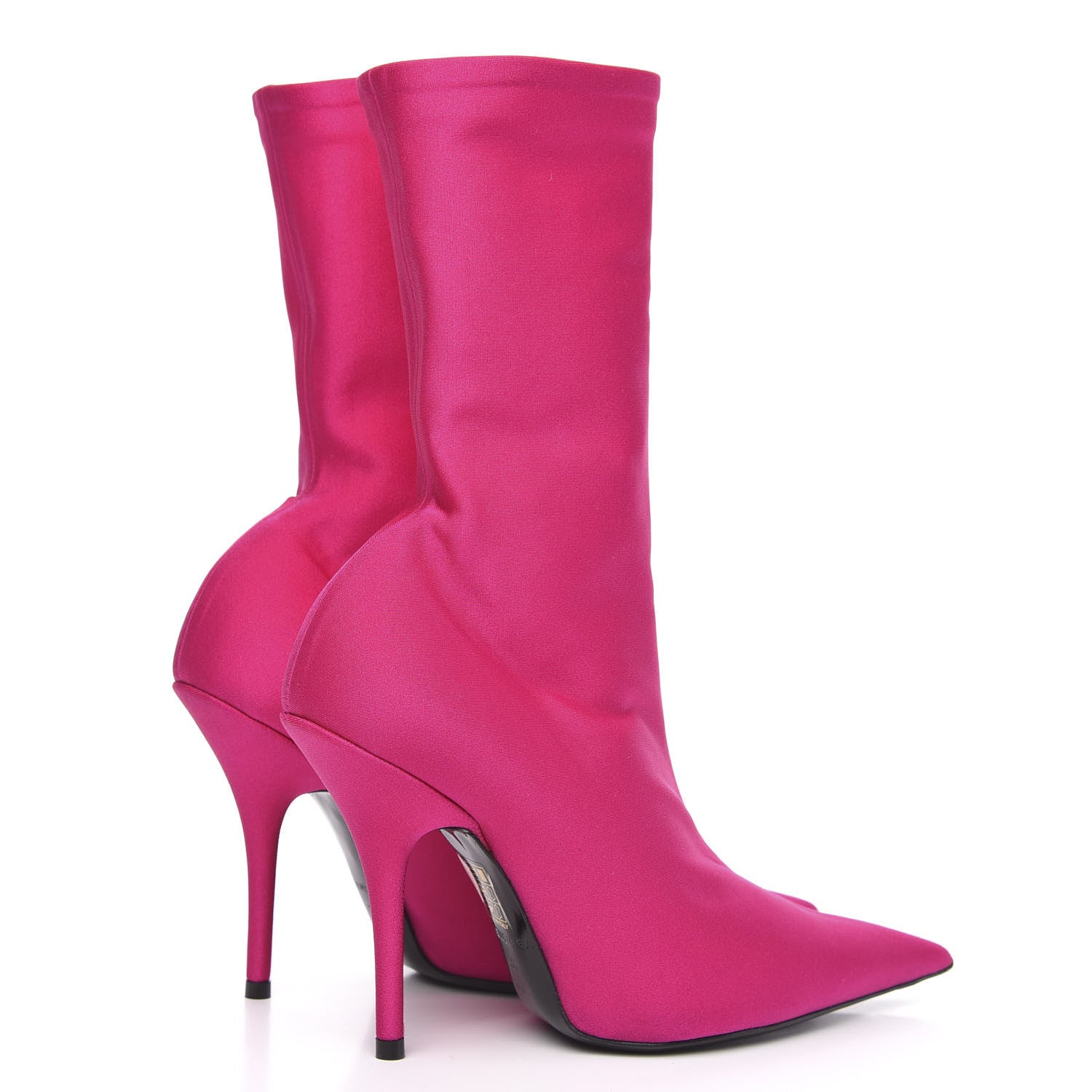 Balenciaga Jersey Crepe Extreme Pointed Toe Knife Booties 36 Dark Pink 4 of 7