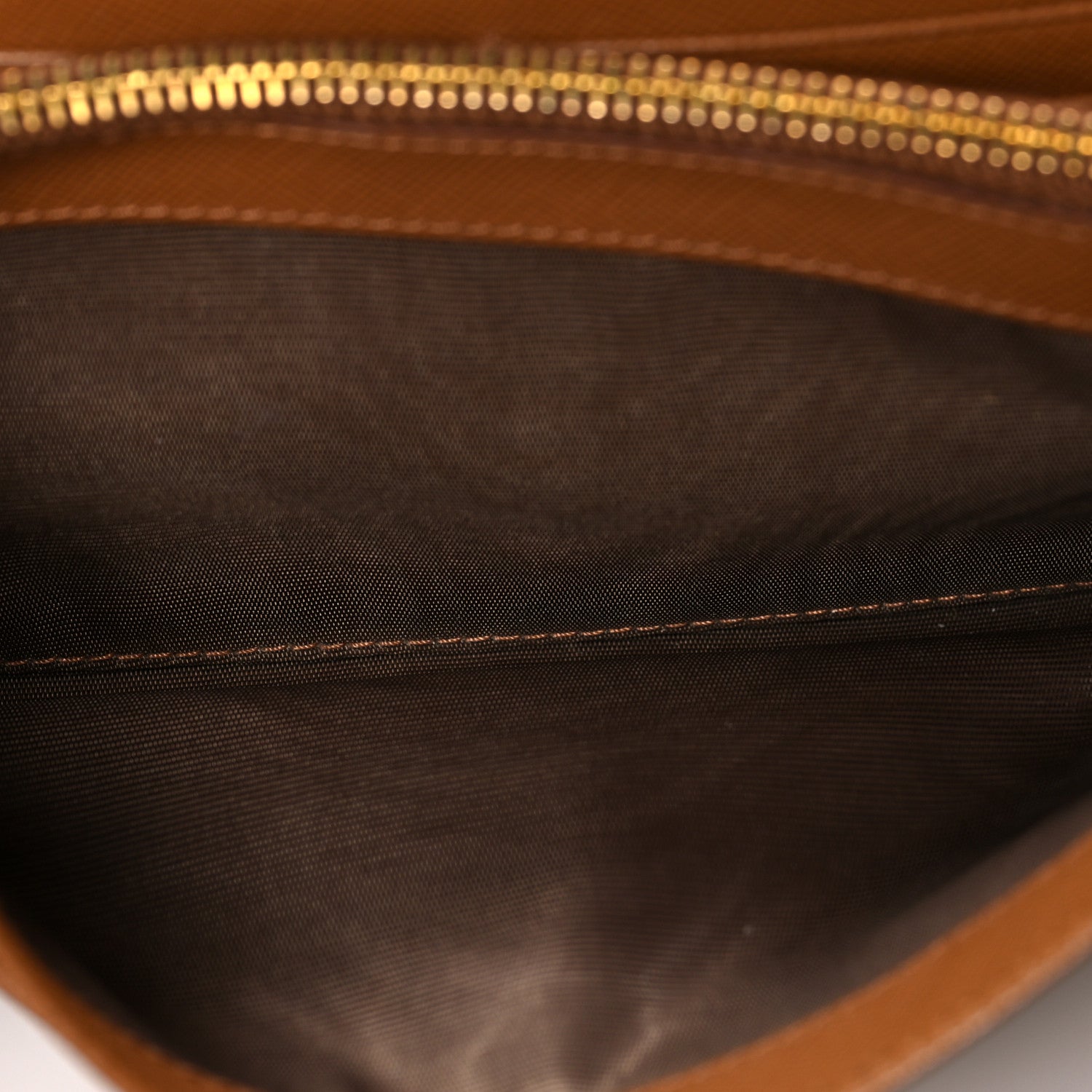 Prada Saffiano Continental Flap Wallet Caramel 5 of 10