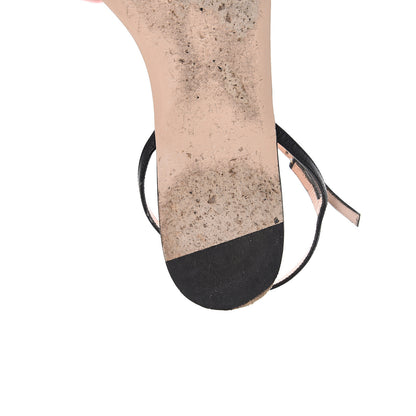 Gucci Lifford Calfskin GG Marmont Ankle Wrap Flat Sandals 41 Black 9 of 18