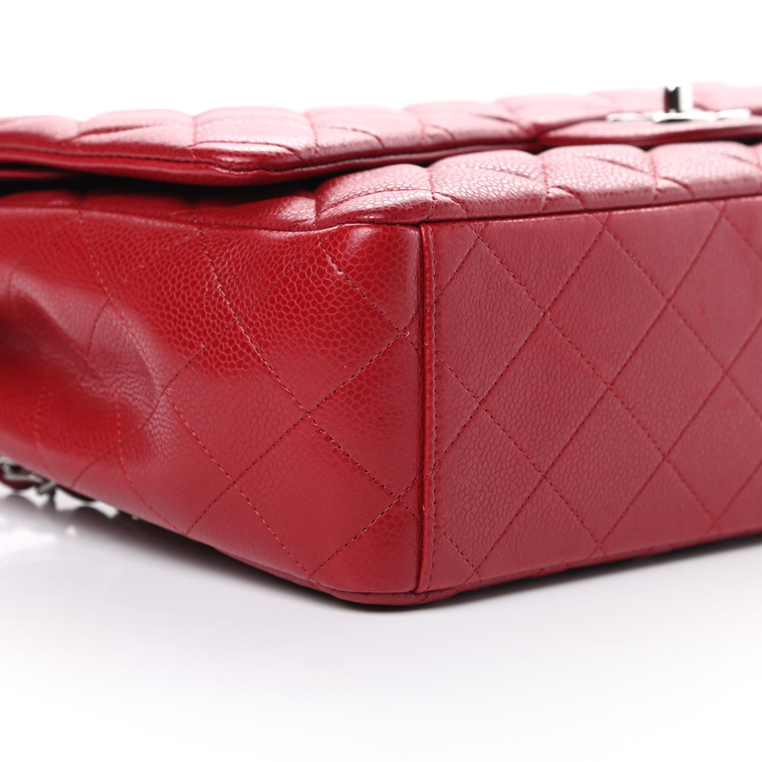 Chanel Caviar Quilted Maxi Double Flap Red 9 of 14