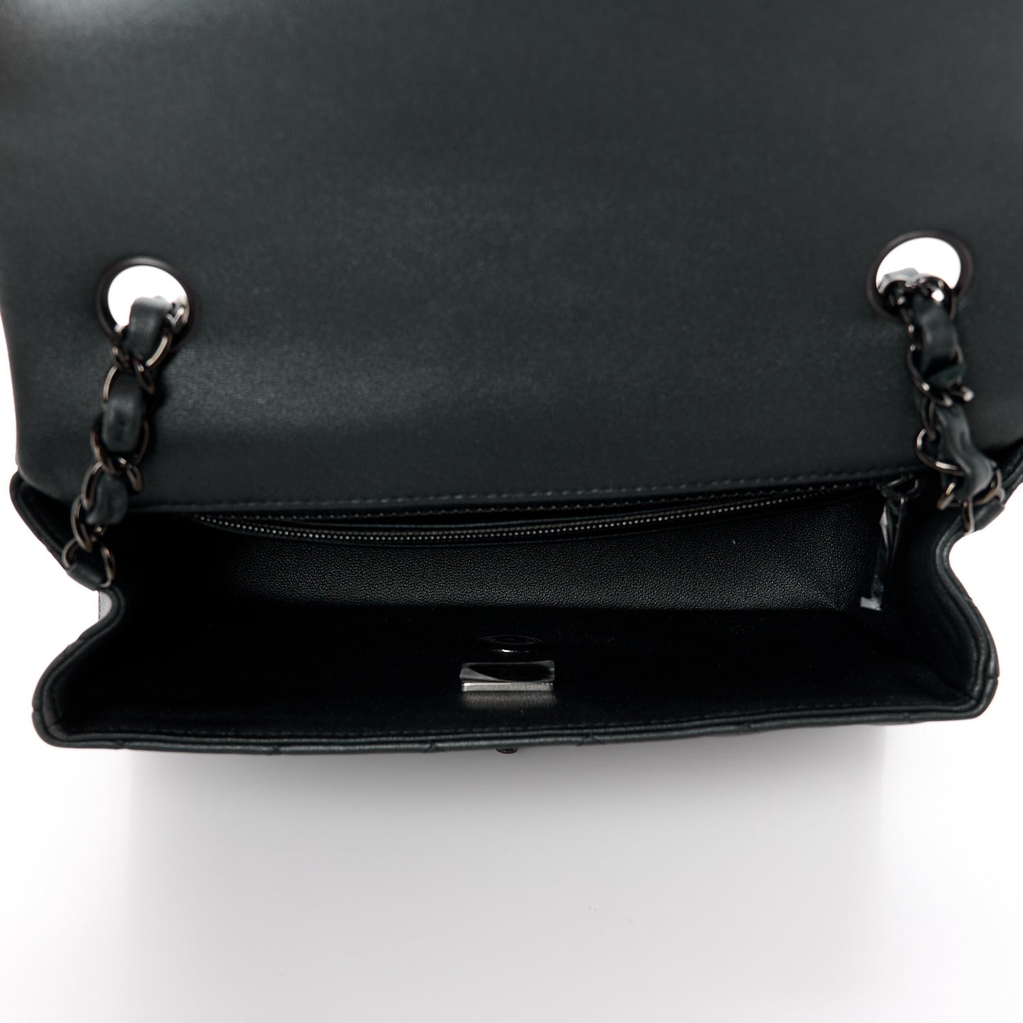 Lambskin Quilted Mini Rectangular Flap So Black
