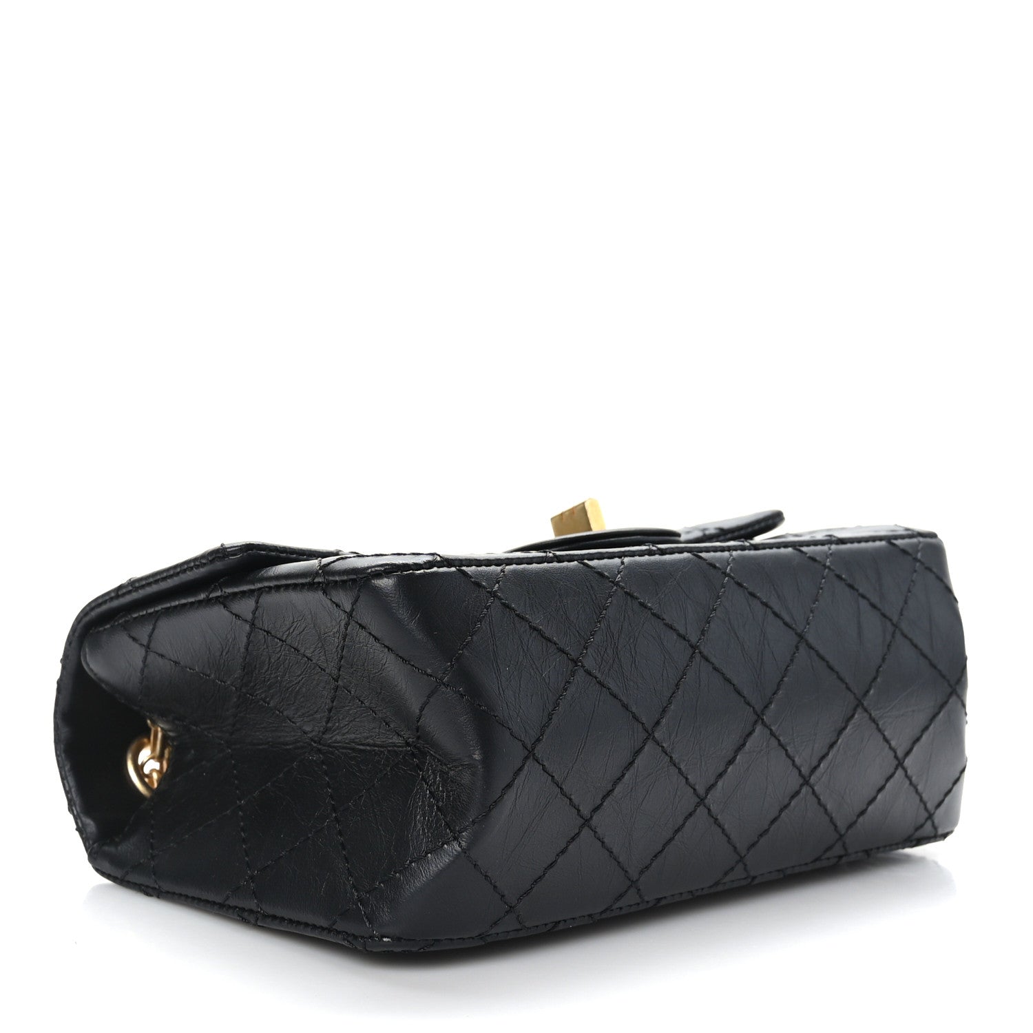 Chanel Aged Calfskin Quilted 2.55 Reissue Mini Flap Black 4 of 10