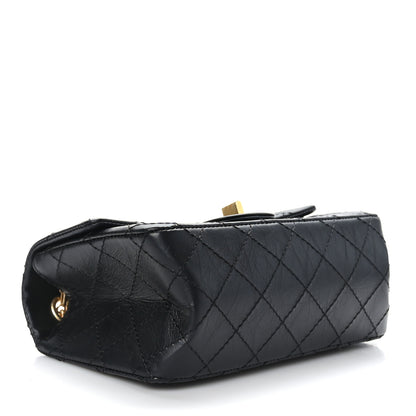 Chanel Aged Calfskin Quilted 2.55 Reissue Mini Flap Black 4 of 10