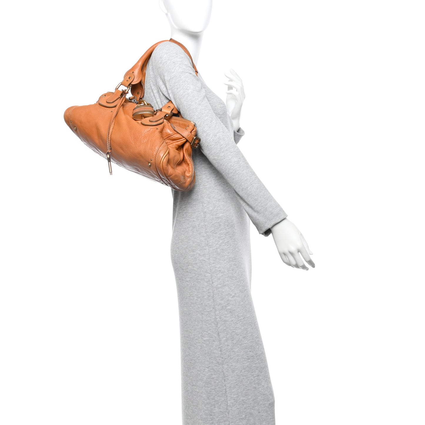 Calfskin Medium Paddington Satchel Tan