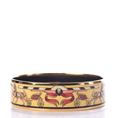 Hermes Enamel Printed Wide Chariots Bracelet 65 3 of 6