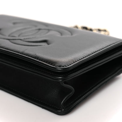 Chanel Lambskin Quilted Timeless CC Wallet On Chain WOC Black 10 of 10