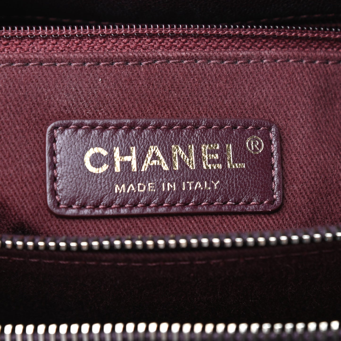 Shiny Sheepskin Quilted Large Trapezio Flap Dark Burgundy