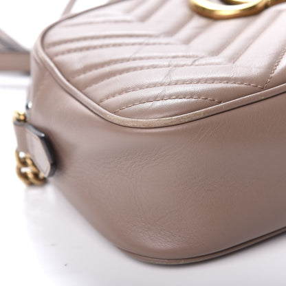 Gucci Calfskin Matelasse Small GG Marmont Chain Shoulder Bag Porcelain Rose 14 of 15