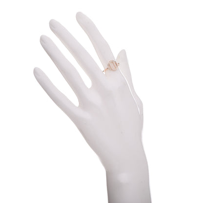Hermes 18K Rose Gold Diamond Attelage Ring 50 5.25 2 of 8