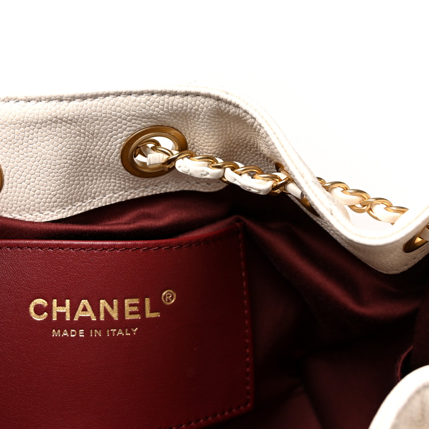 Chanel Caviar Quilted Mini Chanel 25 Handbag White 6 of 11