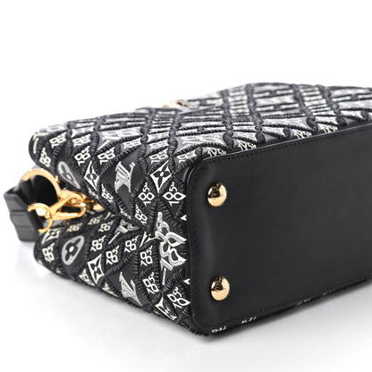 Louis Vuitton Calfskin Since 1854 Embroidered Capucines PM Black 6 of 10