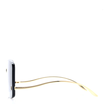 Gucci Metal Rimless Sunglasses GG0352S Gold 3 of 10