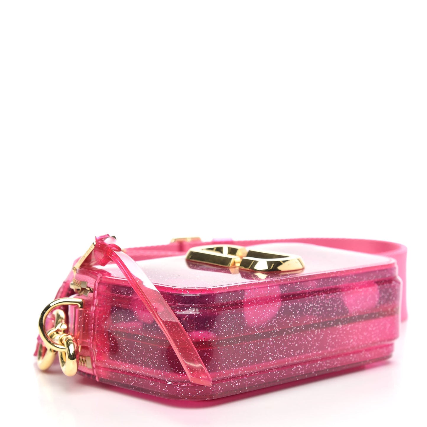 Jelly Glitter Small Snapshot Camera Bag Pink