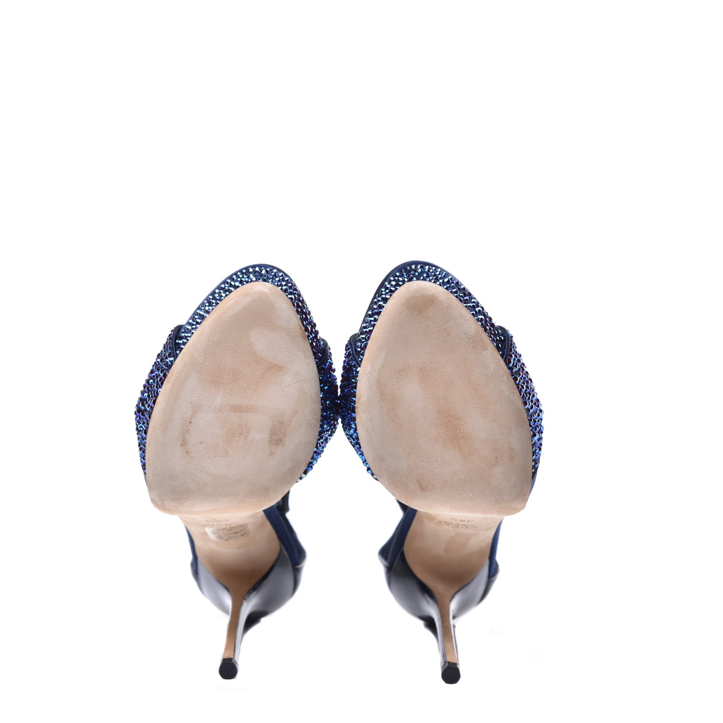 Vernice Crystal Silk Satin Pump 38.5 Marine