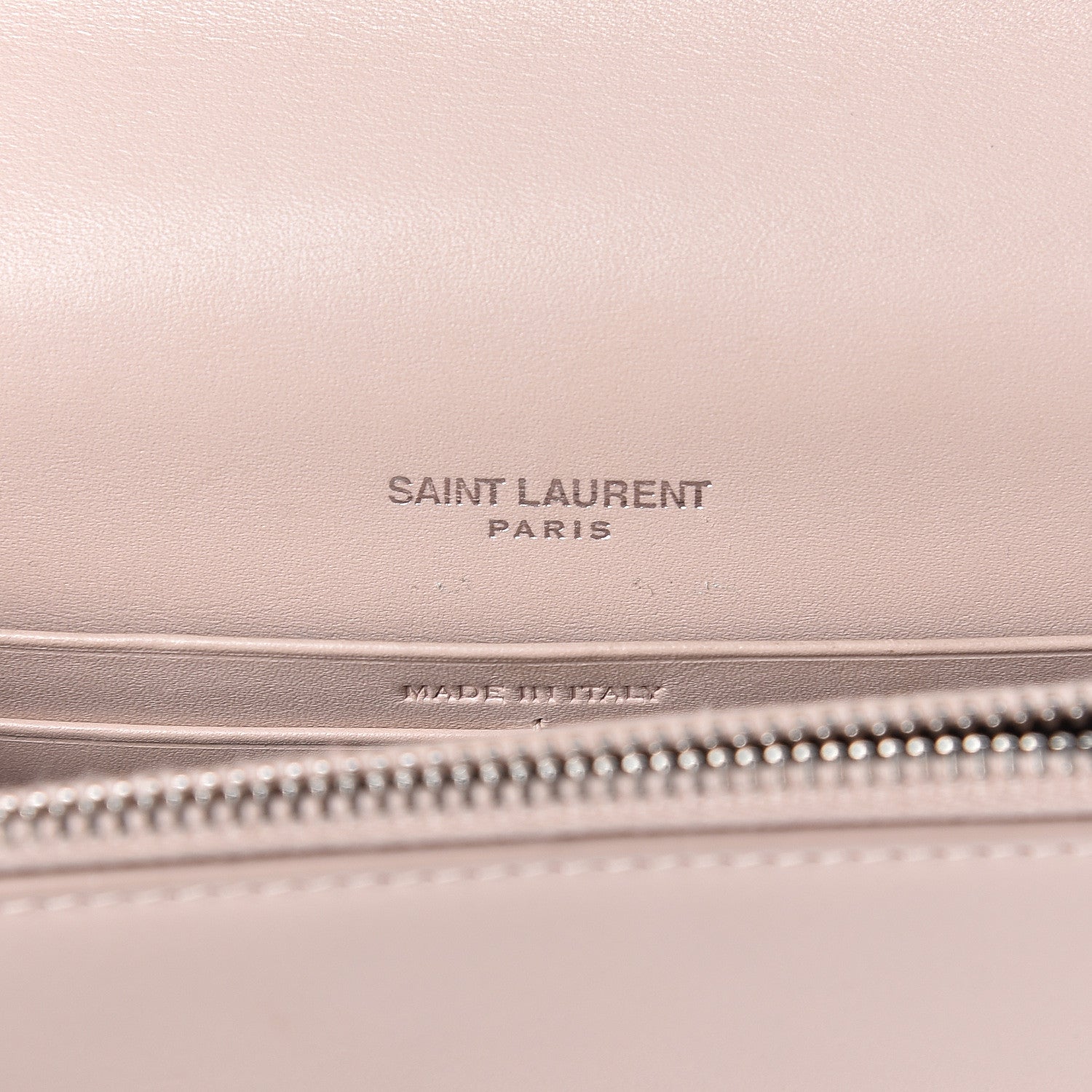 Saint Laurent Smooth Calfskin Classic Monogram Kate Tassel Chain Wallet Marble Pink 6 of 10
