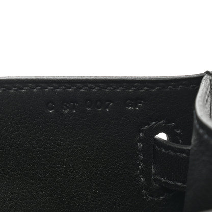 Hermes Swift Kelly Pochette Clutch Black 7 of 11