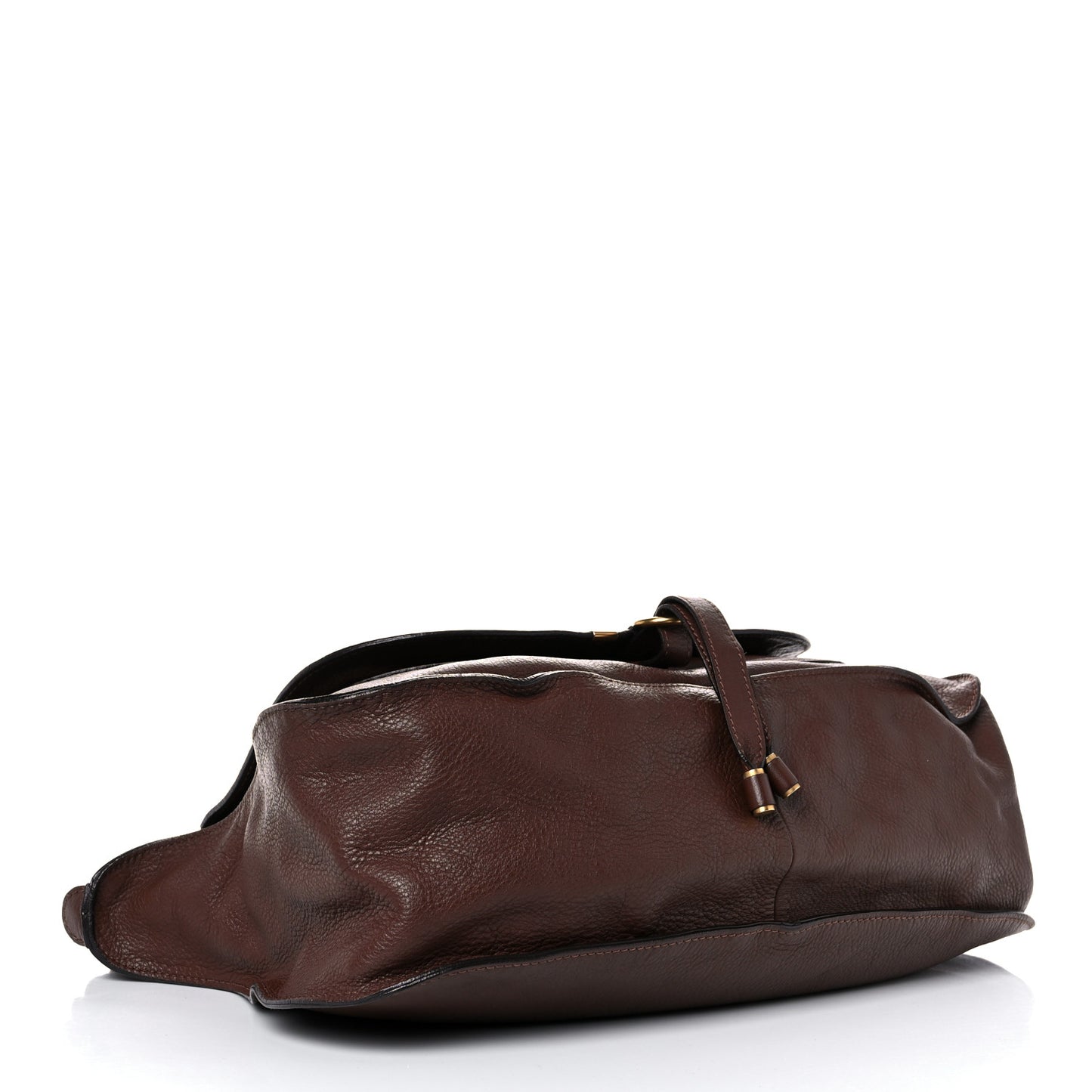 Calfskin Large Marcie Satchel Brown Seed