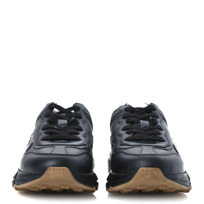 Gucci Calfskin Iridescent Logo Womens Rhyton Sneakers 38.5 Black 3 of 14
