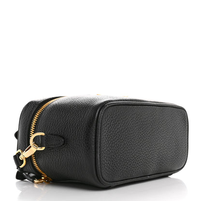 Prada Vitello Daino Mini Vanity Top Handle Bag Black 4 of 11