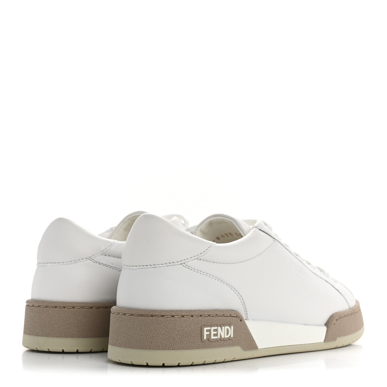 Fendi Vitello Logo Womens Low Top Sneakers 35.5 White 5 of 11