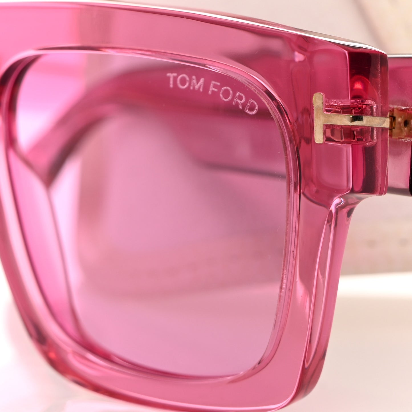 Acetate Fausto Sunglasses TF711 Transparent Pink