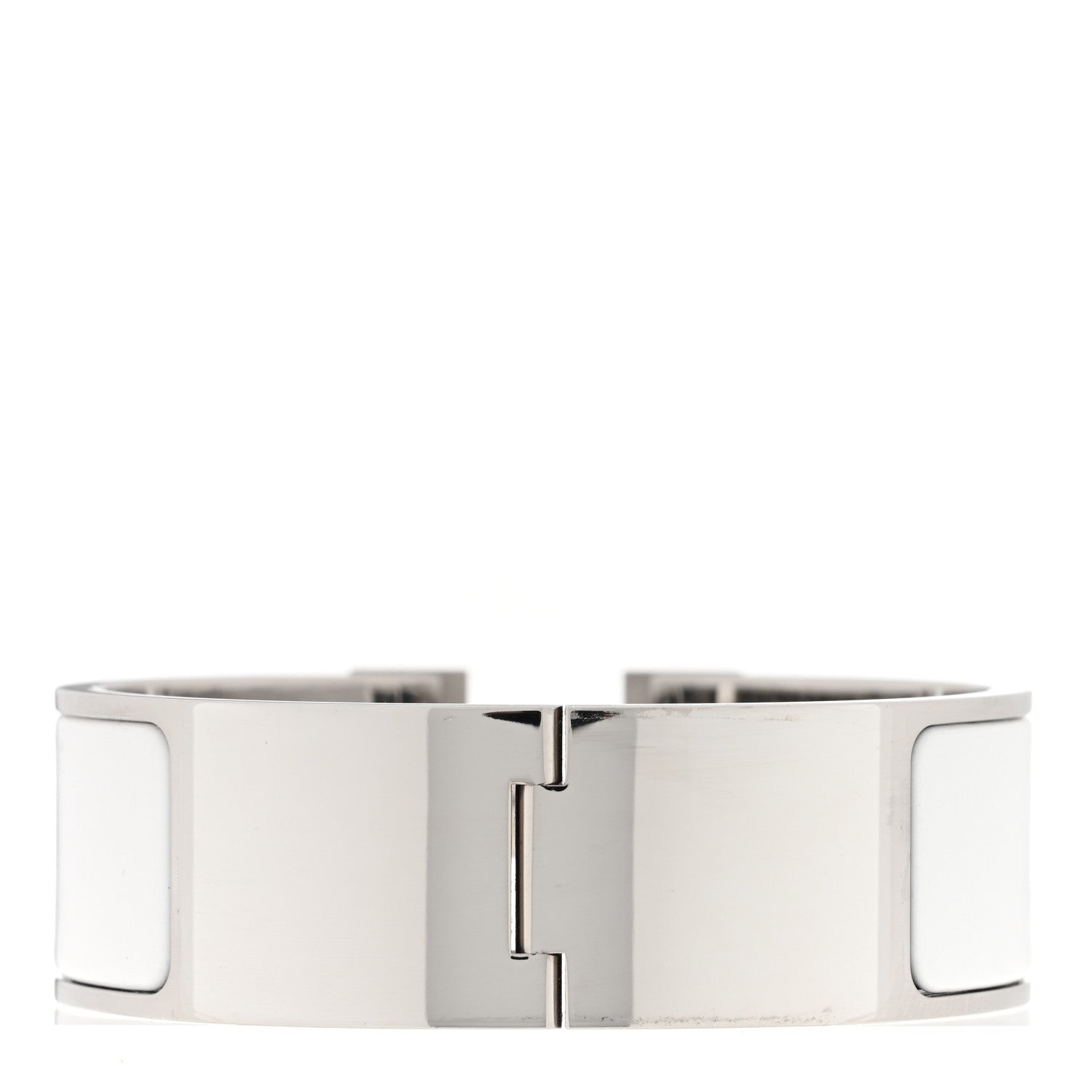 Hermes Enamel Wide Clic Clac H Bracelet PM White 3 of 5