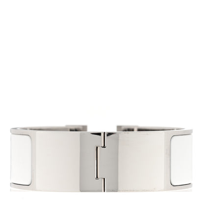 Hermes Enamel Wide Clic Clac H Bracelet PM White 3 of 5