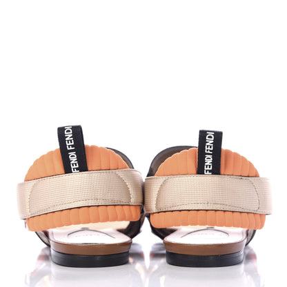 Fendi PVC Calfskin FF Colibri Slingback Ballerina Flats 39 Aranciata Cuoio 7 of 10