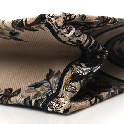 Christian Dior Canvas Embroidered Jardin D'Hiver Medium Book Tote Beige Multicolor 10 of 10