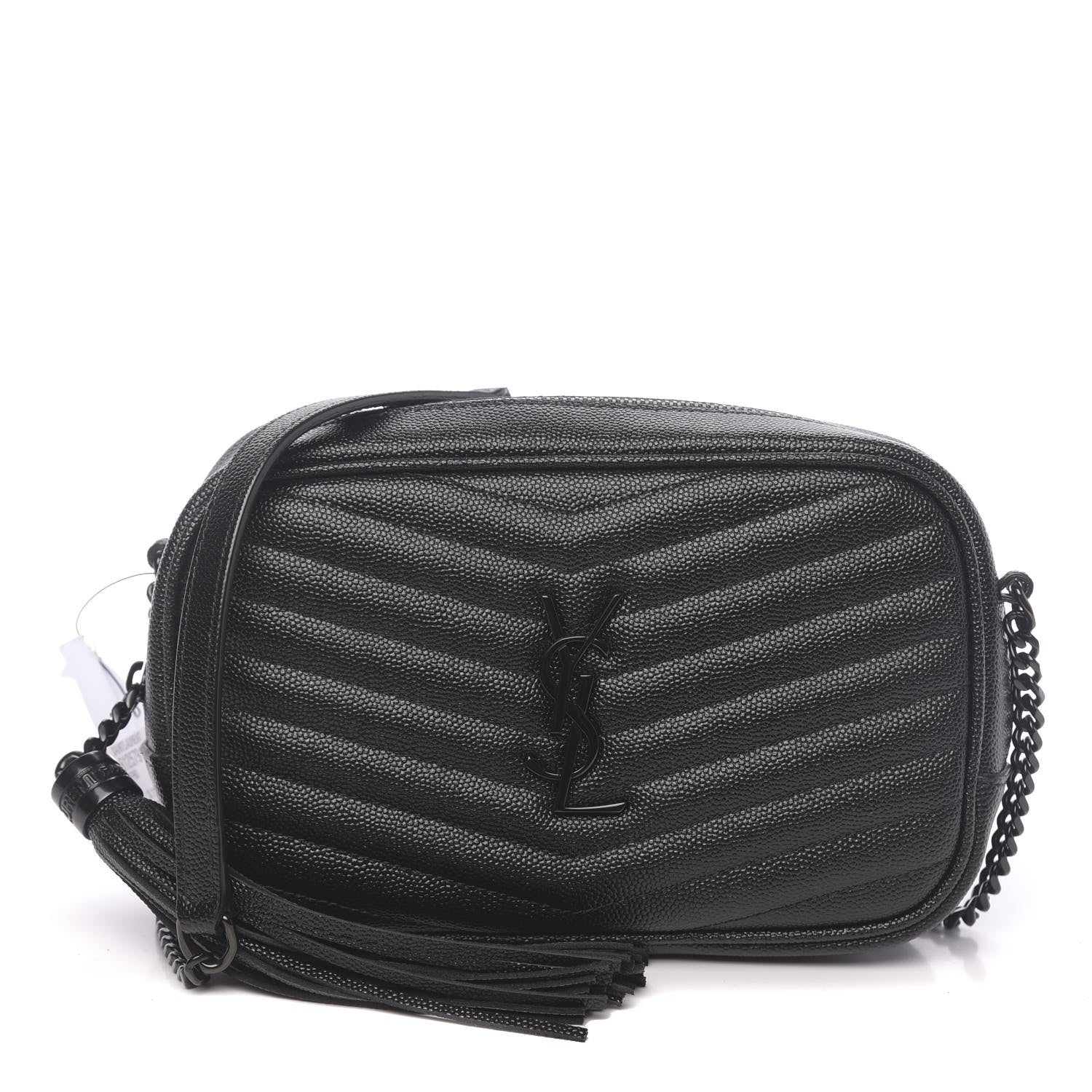 Saint Laurent Grain De Poudre Matelasse Monogram Mini Lou Camera Bag Black 1 of 10