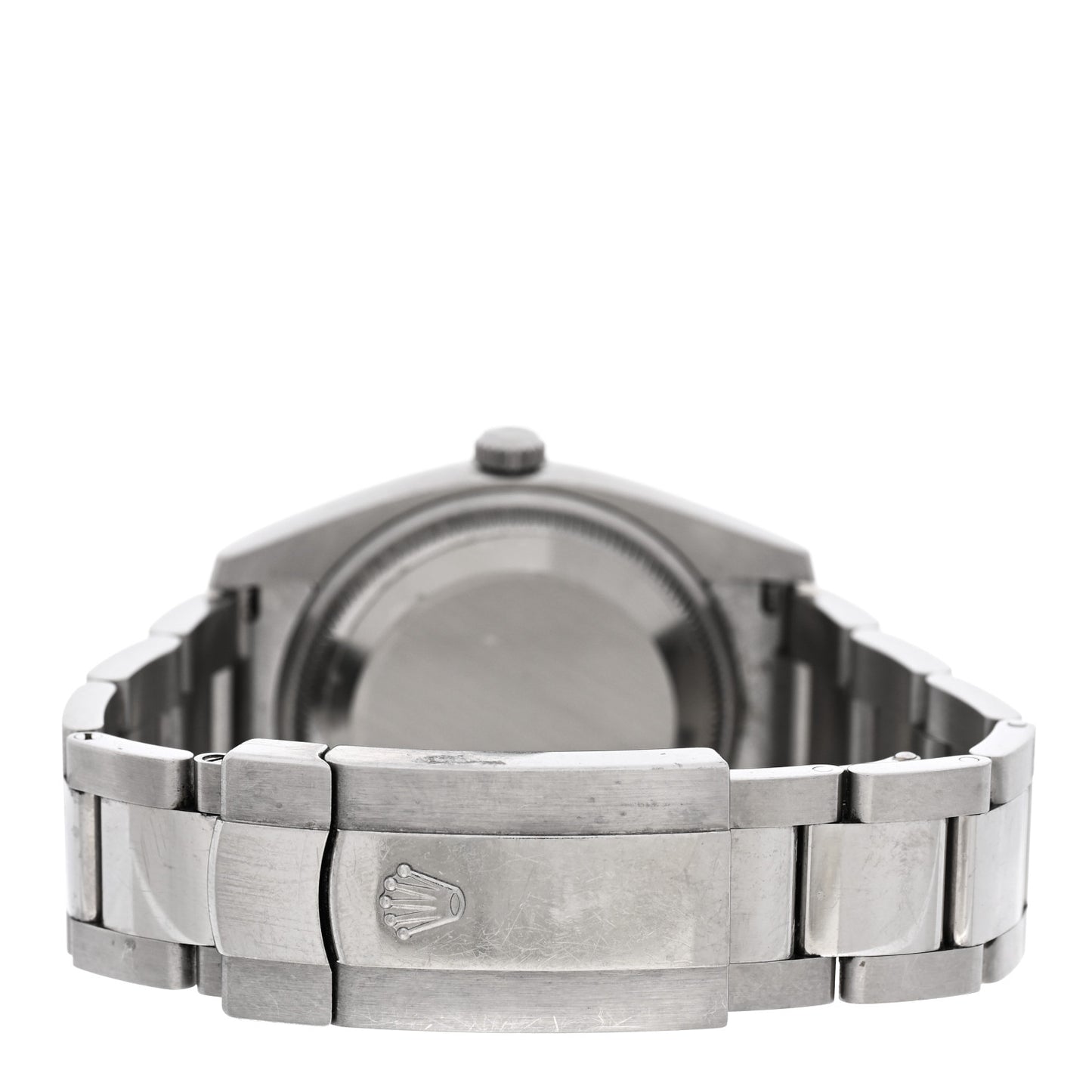Stainless Steel 18K White Gold Diamond 34mm Oyster Perpetual Date Watch Silver 115234