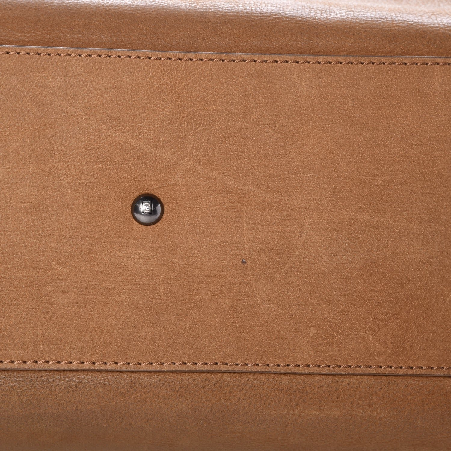 Fendi Nubuck Ayers Large Peekaboo Iconic Satchel Tan 9 of 16