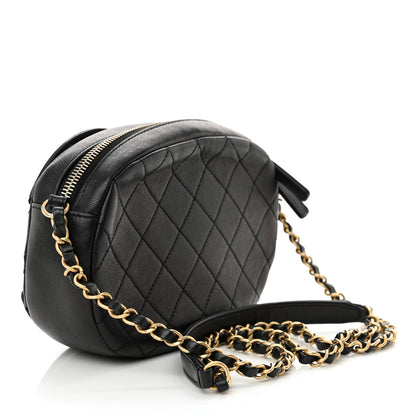 Chanel Lambskin Quilted Coco Midnight Camera Case Black 2 of 10