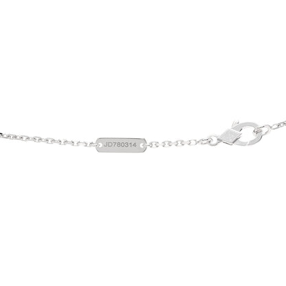 Van Cleef & Arpels 18K White Gold Chalcedony Vintage Alhambra Pendant Necklace 5 of 6