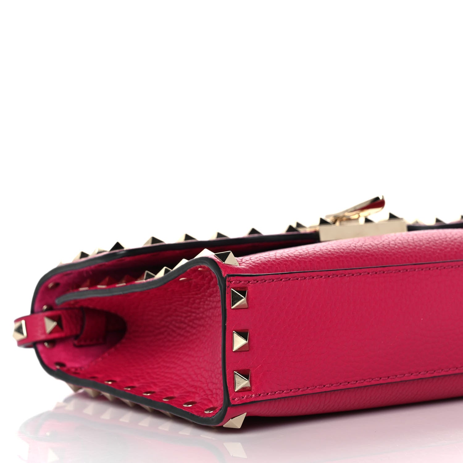 Valentino Garavani Pebbled Calfskin Medium Rockstud Flip Lock Crossbody Bag Blossom 6 of 8