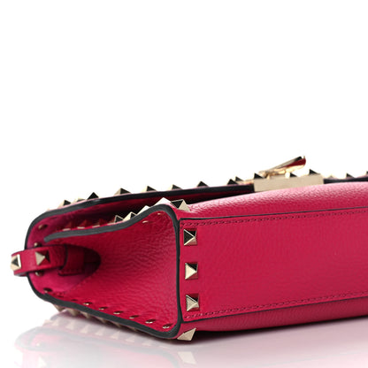 Valentino Garavani Pebbled Calfskin Medium Rockstud Flip Lock Crossbody Bag Blossom 6 of 8
