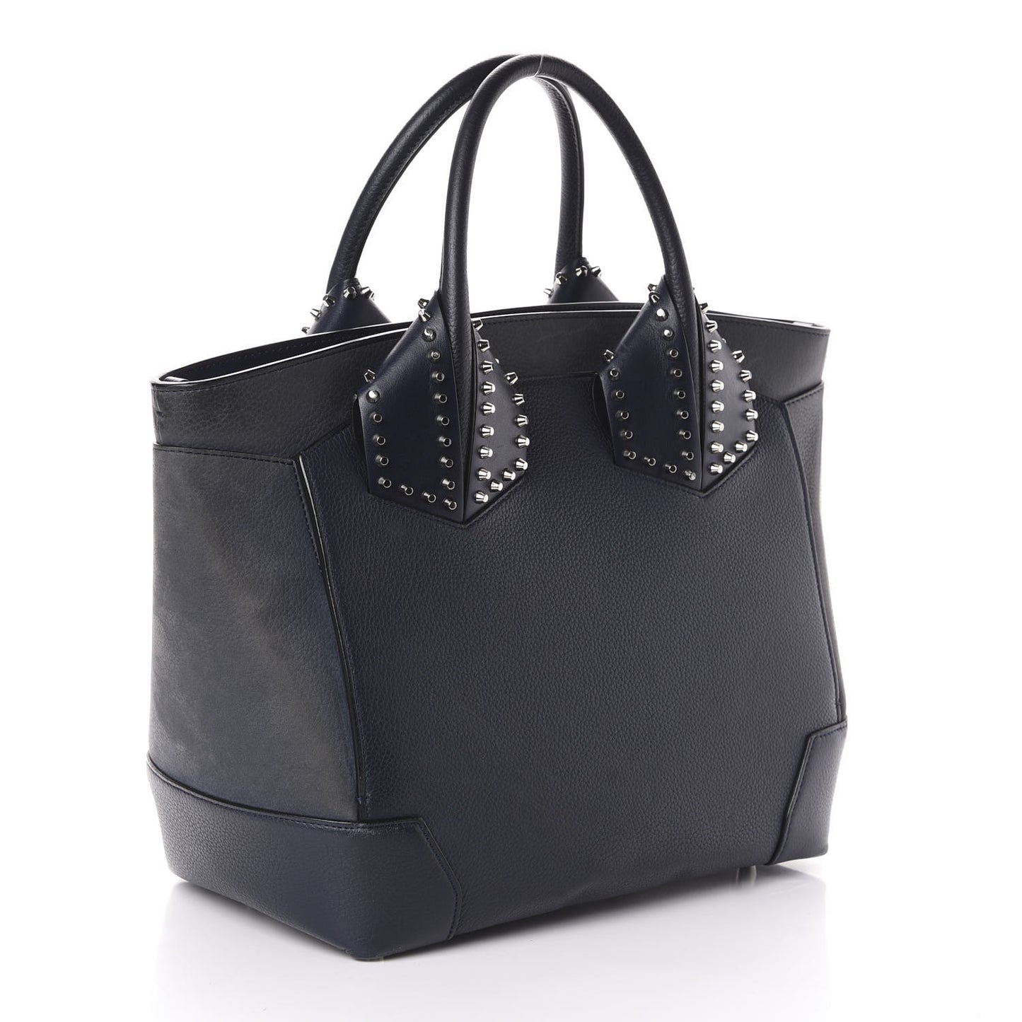 Grained Calfskin Studded Large Eloise Satchel Nuit