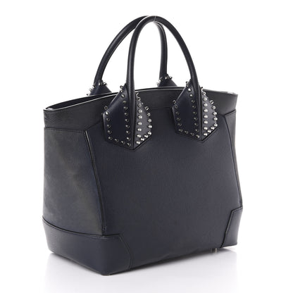Christian Louboutin Grained Calfskin Studded Large Eloise Satchel Nuit 3 of 9