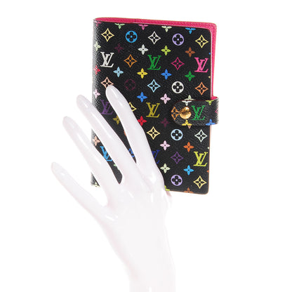 Louis Vuitton Monogram Multicolor Small Ring Agenda Cover Black Grenade 2 of 8