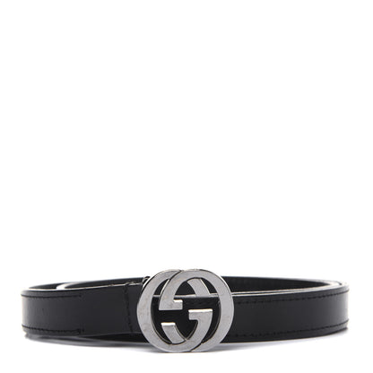 Gucci Calfskin Interlocking G Belt 75 30 Black 1 of 10