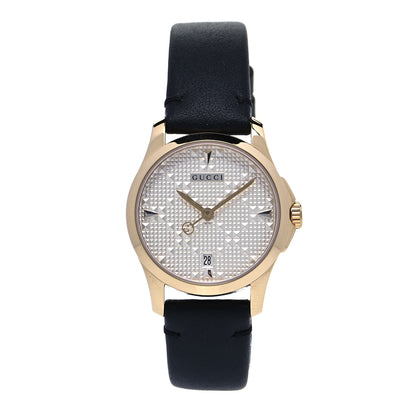 Gucci Stainless Steel Calfskin 27mm G-Timeless Diamante Quartz Watch 1 of 5