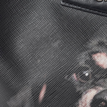 Givenchy Texutured Coated Canvas Rottweiler Print Medium Cosmetic Pouch Black 11 of 11