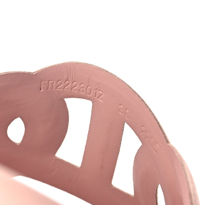 Hermes Suede Goatskin Extra Sandals 38 Rose Opaline 8 of 8