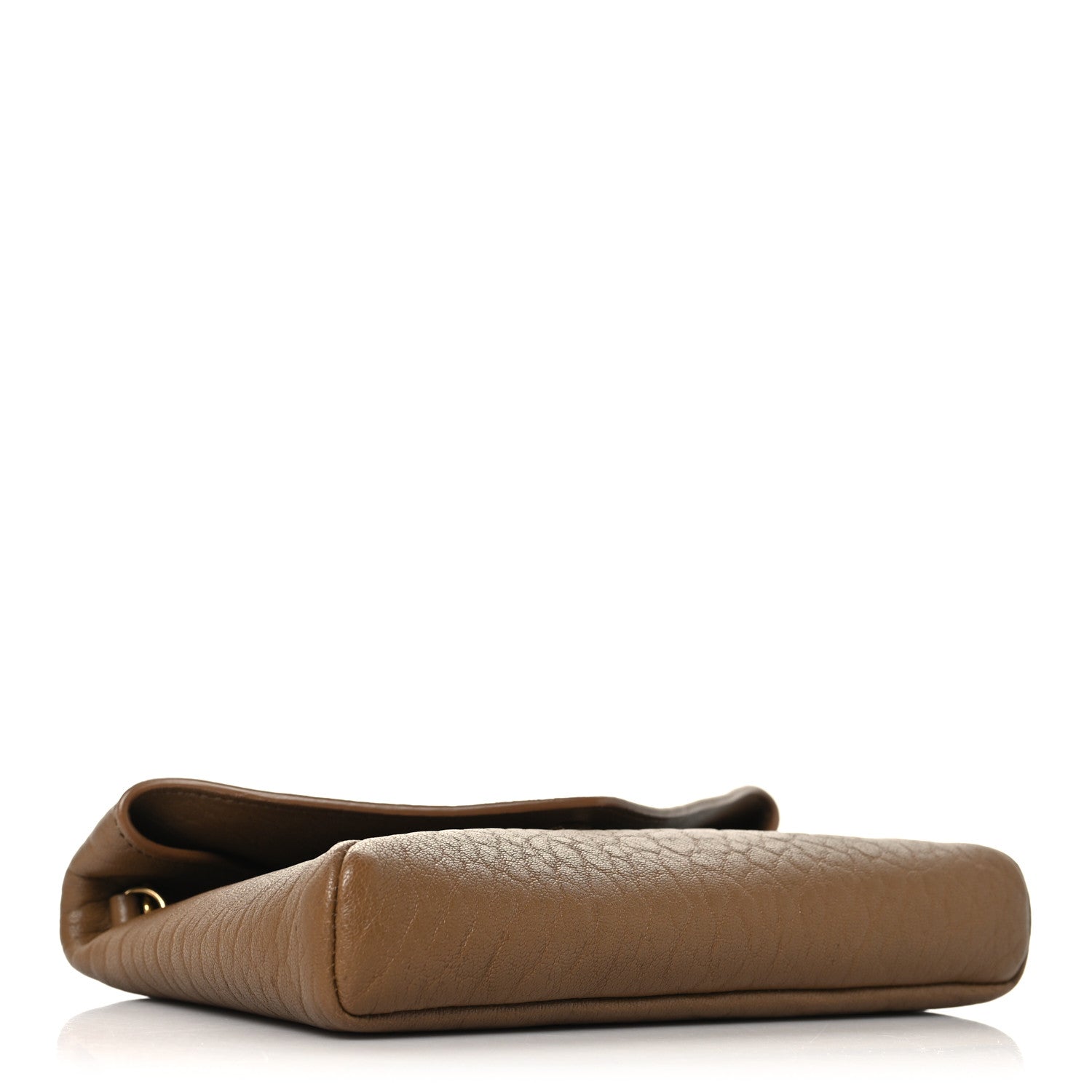 Saint Laurent Supple Lambskin Small Cassandre Chain Pouch Dark Cork 4 of 11