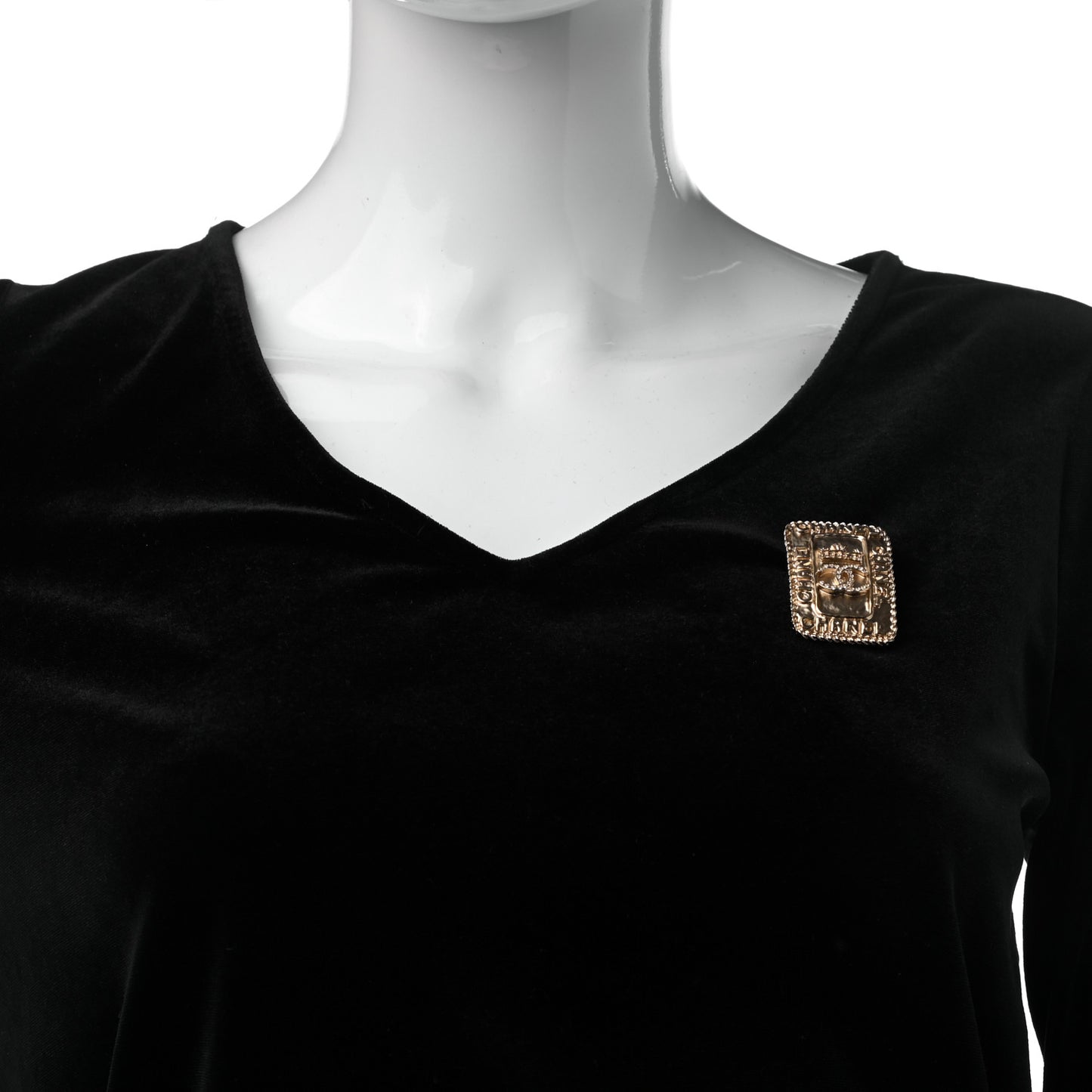 Crystal CC Crown Brooch Gold
