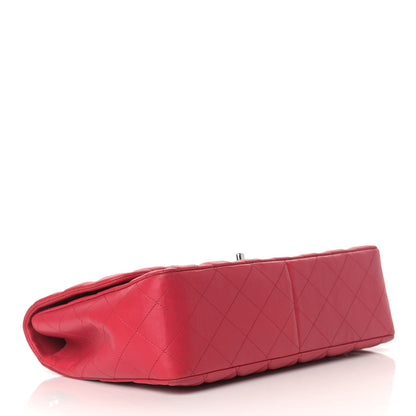 Chanel Lambskin Quilted Jumbo Single Flap Dark Pink 4 of 12
