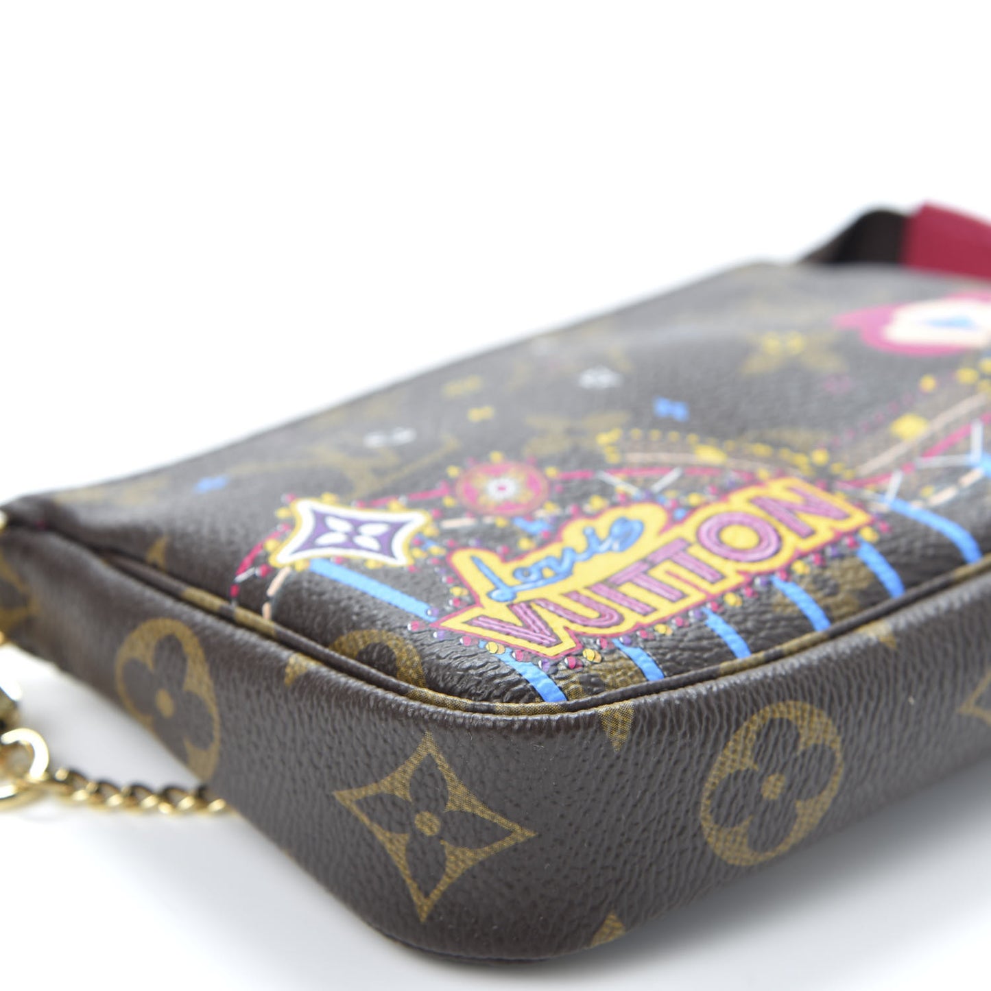 Monogram 2020 Christmas Animation Roller Coaster Mini Pochette Accessories Pivoine