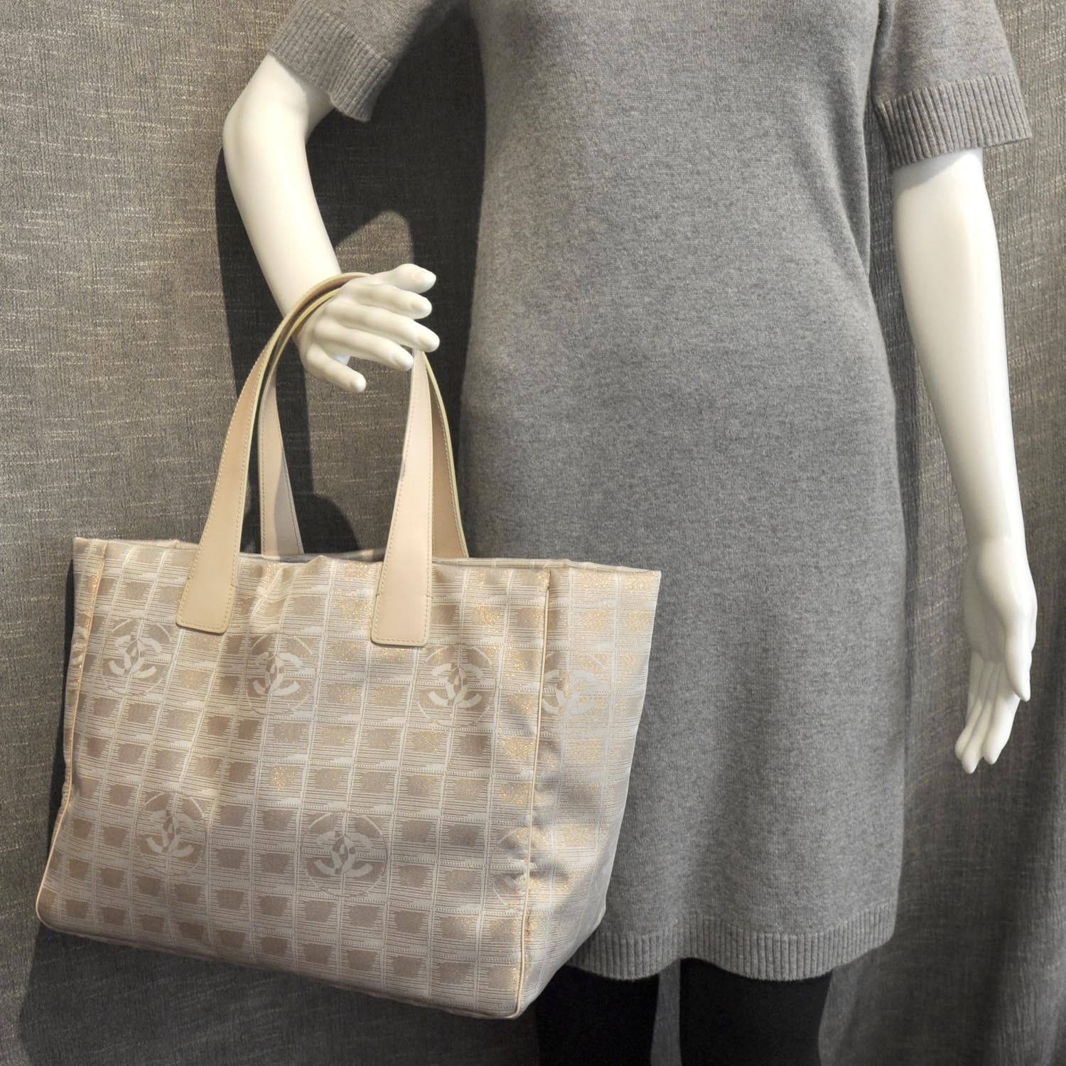 Chanel Nylon Travel Large Tote Beige 6 of 11