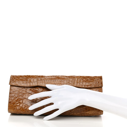 Nancy Gonzalez Crocodile Clutch Light Brown 2 of 7
