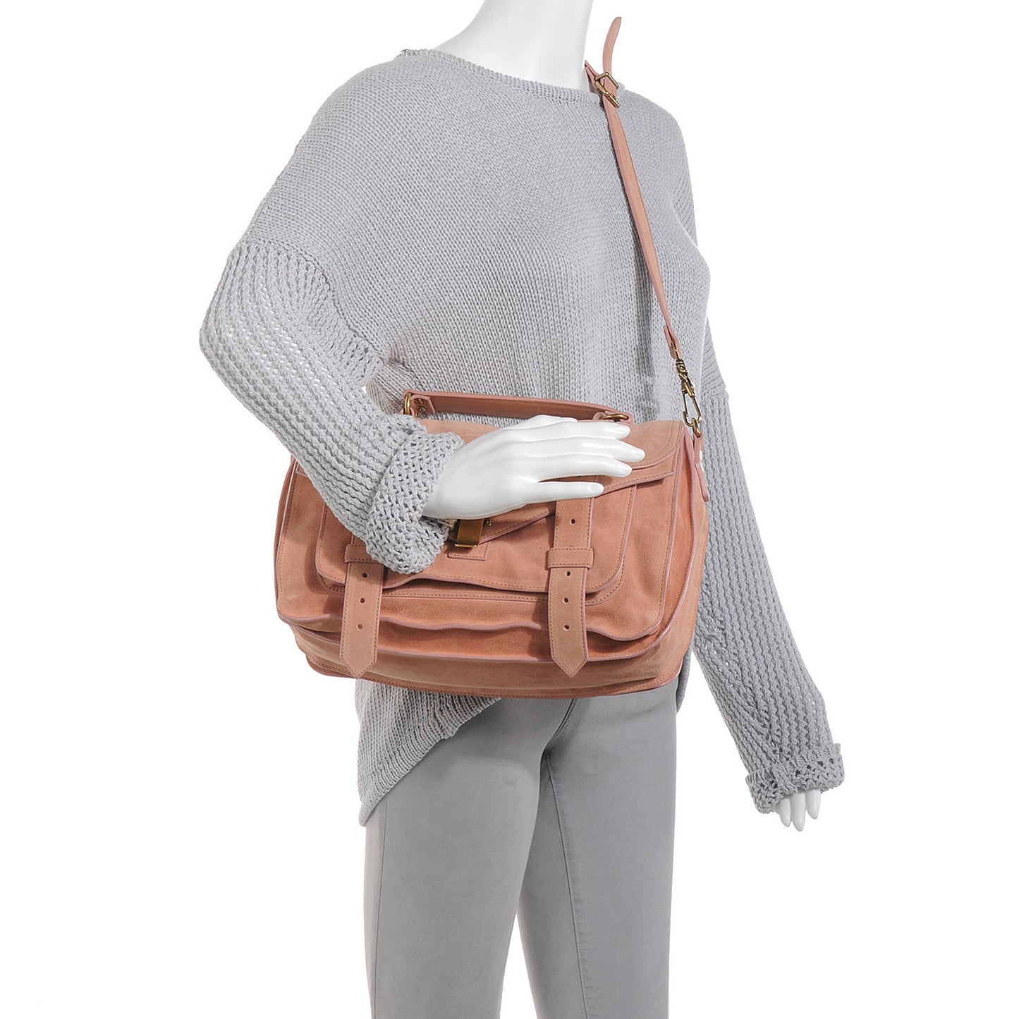Suede PS1 Medium Satchel Rose
